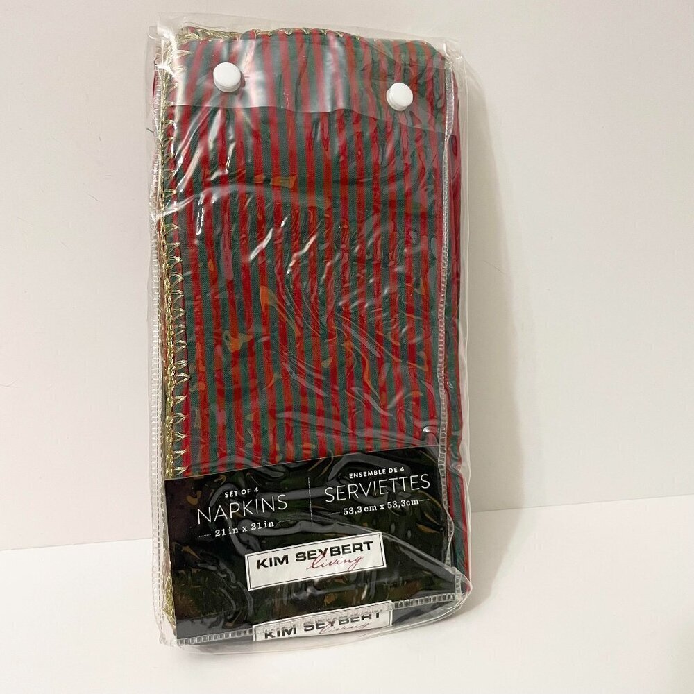 Kim Seybert Living Set of 4 Napkins Cotton 21 Inch